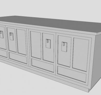 现代欧式风格电视柜SU模型下载_sketchup草图大师SKP模型