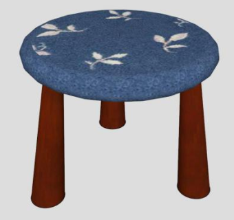 三角短凳SU模型下载_sketchup草图大师SKP模型