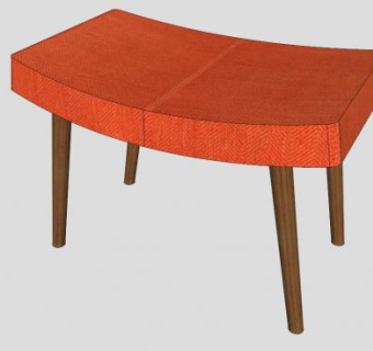 红色小凳子SU模型下载_sketchup草图大师SKP模型