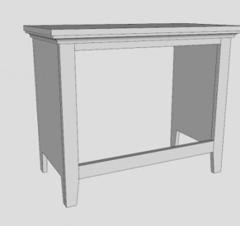 正方形白色电视柜SU模型下载_sketchup草图大师SKP模型
