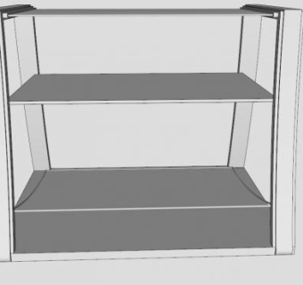 双层白色电视柜SU模型下载_sketchup草图大师SKP模型