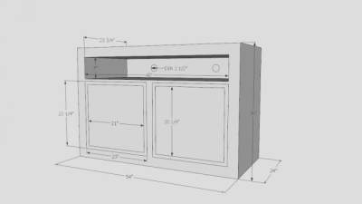 白色现代简约风格电视柜SU模型下载_sketchup草图大师SKP模型