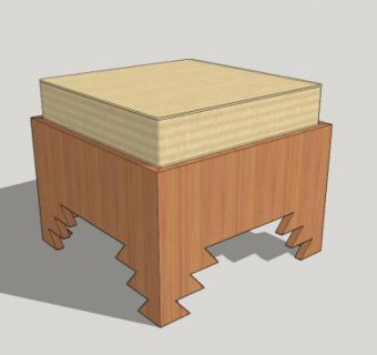施瓦茨凳子SU模型下载_sketchup草图大师SKP模型