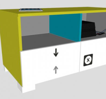 多彩时尚电视柜SU模型下载_sketchup草图大师SKP模型