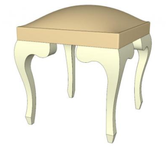 欧式凳子SU模型下载_sketchup草图大师SKP模型