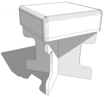 简欧白色凳子SU模型下载_sketchup草图大师SKP模型