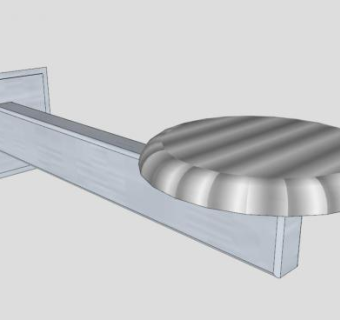 监狱壁挂式凳SU模型下载_sketchup草图大师SKP模型