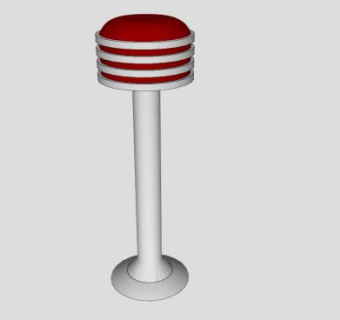 红色凳子高脚凳SU模型下载_sketchup草图大师SKP模型