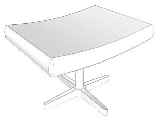 凳子高聚白色座椅SU模型下载_sketchup草图大师SKP模型