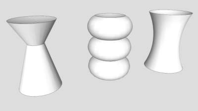 现代白色酒吧凳SU模型下载_sketchup草图大师SKP模型