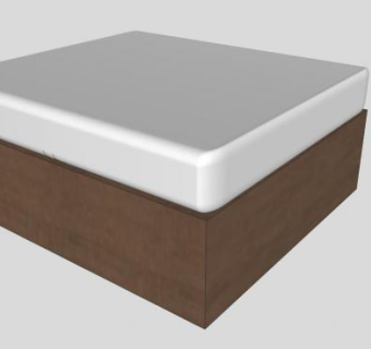 白色凳子脚凳SU模型下载_sketchup草图大师SKP模型