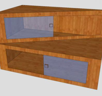 木制玻璃特色电视柜SU模型下载_sketchup草图大师SKP模型