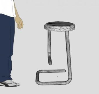 霍沃思凳子SU模型下载_sketchup草图大师SKP模型