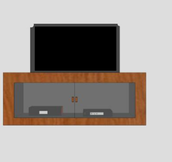 木制简约玻璃电视柜SU模型下载_sketchup草图大师SKP模型