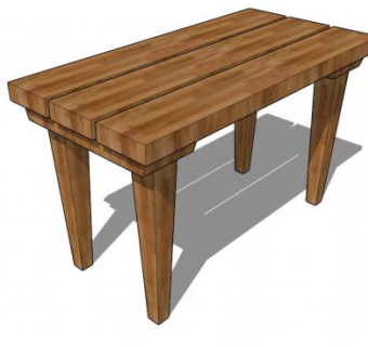 方凳脚凳SU模型下载_sketchup草图大师SKP模型