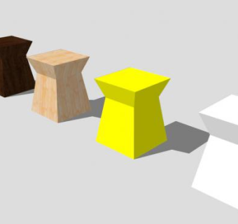 花园凳子创意座椅SU模型下载_sketchup草图大师SKP模型