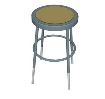 金属车间凳子SU模型下载_sketchup草图大师SKP模型