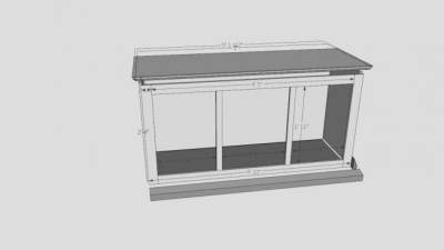 大型电视柜的组成部分SU模型下载_sketchup草图大师SKP模型