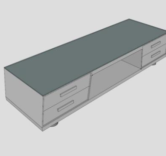 简欧现代时尚电视柜SU模型下载_sketchup草图大师SKP模型