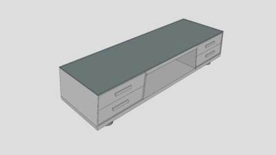 简欧现代时尚电视柜SU模型下载_sketchup草图大师SKP模型