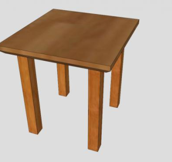 实木方凳座椅SU模型下载_sketchup草图大师SKP模型