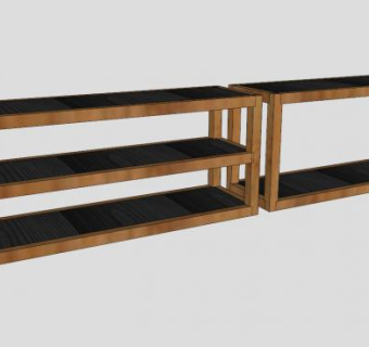 2个简单的电视柜SU模型下载_sketchup草图大师SKP模型