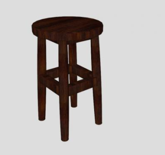 实木酒吧吧椅SU模型下载_sketchup草图大师SKP模型