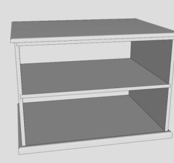 双层简约电视柜SU模型下载_sketchup草图大师SKP模型
