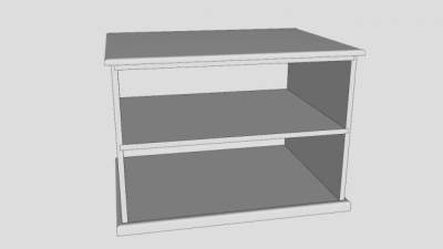 双层简约电视柜SU模型下载_sketchup草图大师SKP模型