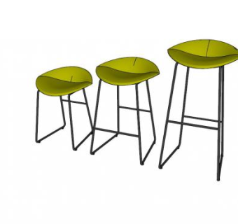 蒙蒂斯米克凳三高度SU模型下载_sketchup草图大师SKP模型