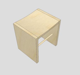 图标凳方凳SU模型下载_sketchup草图大师SKP模型