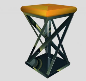 凳子软垫座椅SU模型下载_sketchup草图大师SKP模型