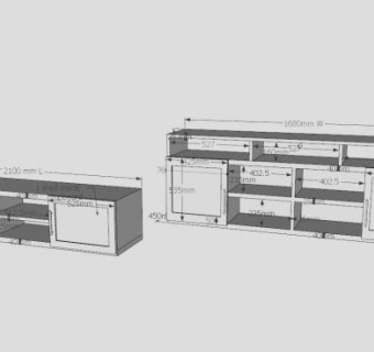 一系列的电视柜SU模型下载_sketchup草图大师SKP模型