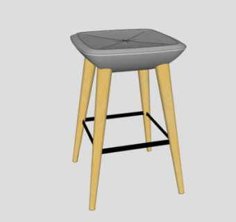 卵石酒吧高脚凳SU模型下载_sketchup草图大师SKP模型
