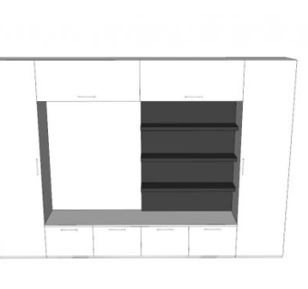 电视柜和内阁SU模型下载_sketchup草图大师SKP模型