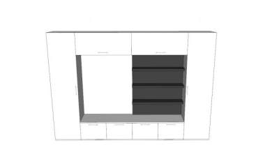 电视柜和内阁SU模型下载_sketchup草图大师SKP模型