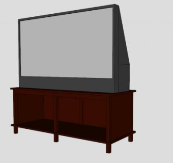 红木现代电视柜SU模型下载_sketchup草图大师SKP模型