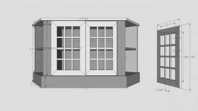 简易滑动门的电视柜SU模型下载_sketchup草图大师SKP模型