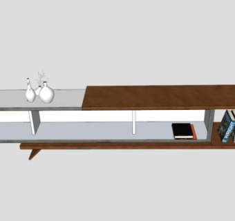 新中式风格电视柜SU模型下载_sketchup草图大师SKP模型