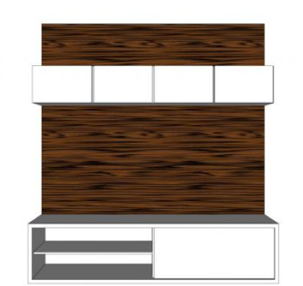 板架式白色电视柜SU模型下载_sketchup草图大师SKP模型