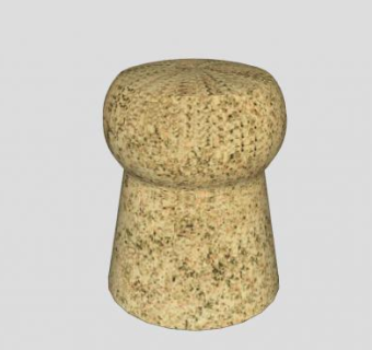 香槟软木塞凳子SU模型下载_sketchup草图大师SKP模型