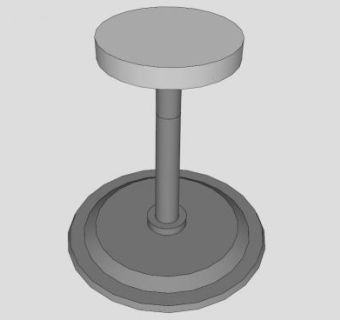 圆凳休闲座椅SU模型下载_sketchup草图大师SKP模型