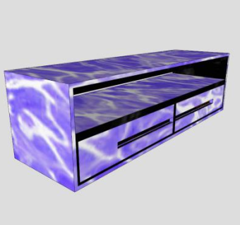 紫色落地式电视柜SU模型下载_sketchup草图大师SKP模型