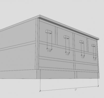 白色简约现代电视柜SU模型下载_sketchup草图大师SKP模型