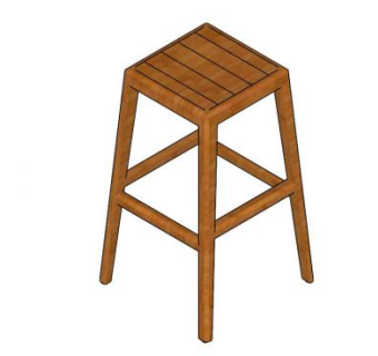 伊莎贝拉酒吧吧椅SU模型下载_sketchup草图大师SKP模型