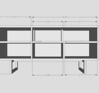 白色双层电视柜SU模型下载_sketchup草图大师SKP模型