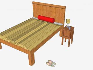 床具单人床单层<em>床</em>SU模型下载_sketchup草图大师SKP模型