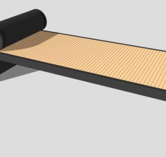 梅达休闲单人床SU模型下载_sketchup草图大师SKP模型