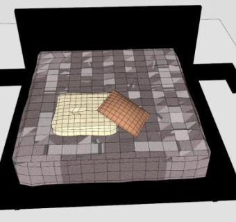 日式榻榻米床SU模型下载_sketchup草图大师SKP模型