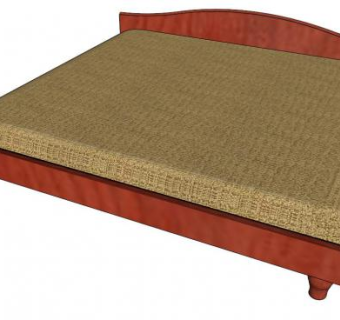 榻榻米日式平板床SU模型下载_sketchup草图大师SKP模型